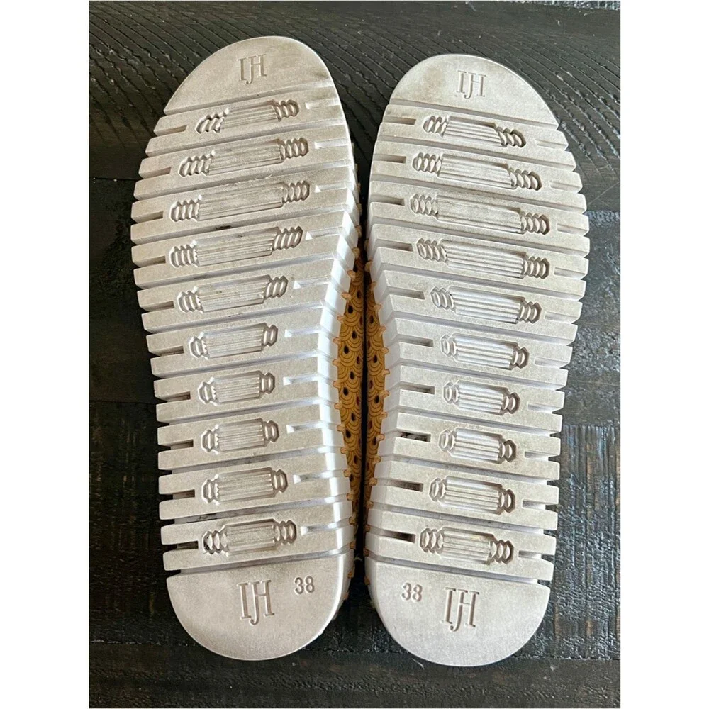 Ilse Jacobsen Tulip Slip On Shoes Womens EU 38 Yellow Laser Cut Comfort Flats